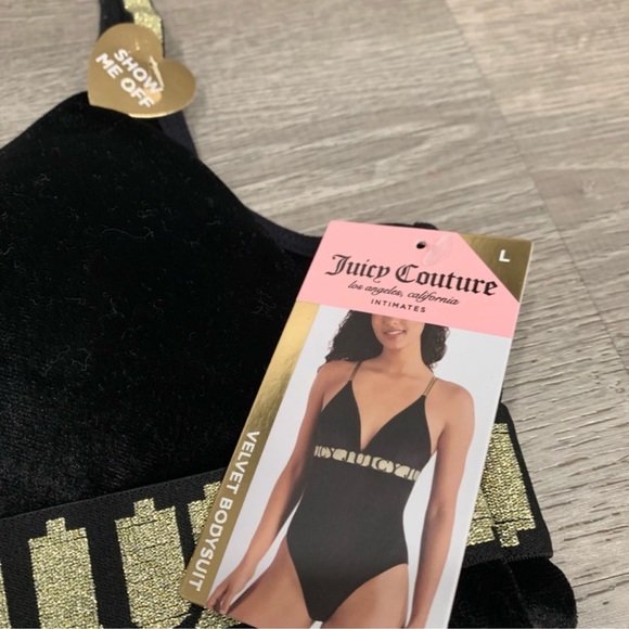 NWT Juicy Couture Velvet Holiday Bodysuit - Picture 4 of 6